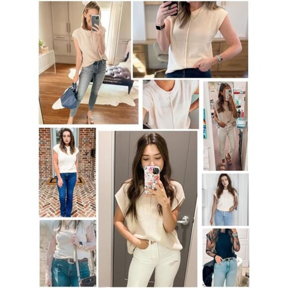 Womens Fall Fashion Sweater Tops 2025 Trendy Western Knit Business Casual Work - Picture 4 of 6